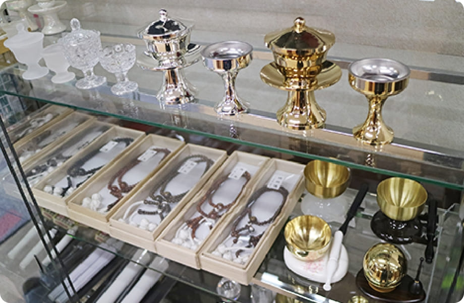 展示コーナー:高級仏具一式