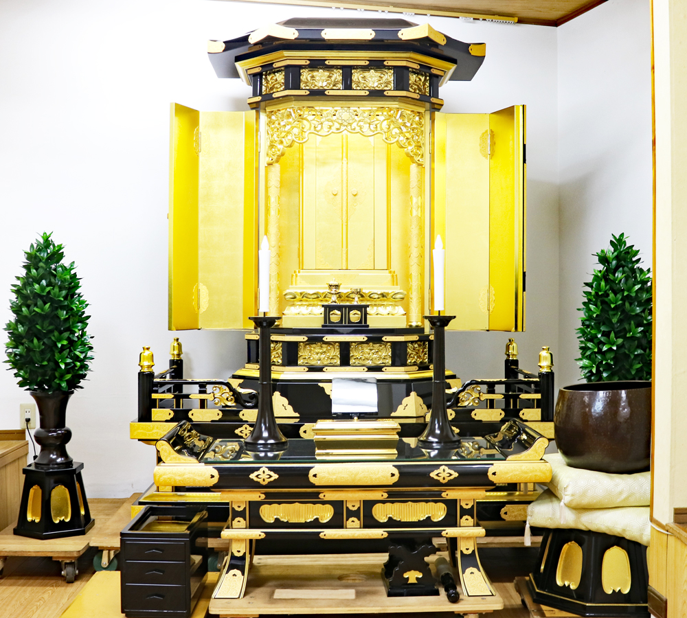 創価学会仏壇 黒檀 大型 - 広島県の家具